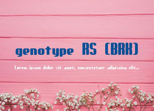 genotype RS (BRK) example